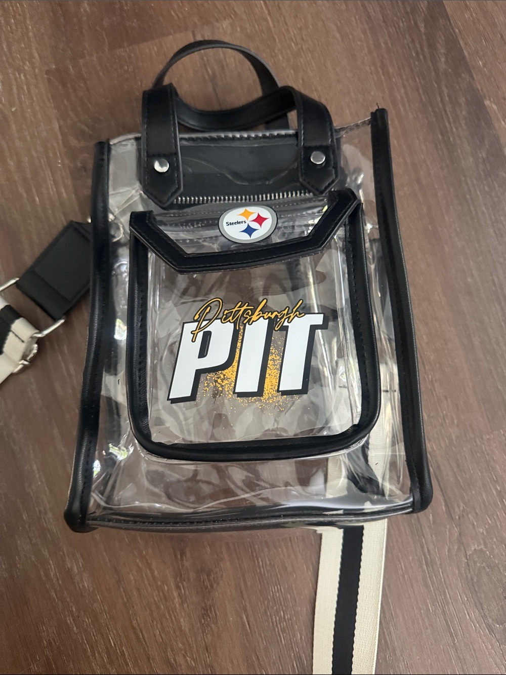 Wear by Erin Andrews Pittsburgh Steelers Clear Bag - Picture 2 of 6